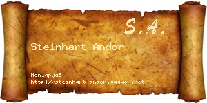 Steinhart Andor névjegykártya